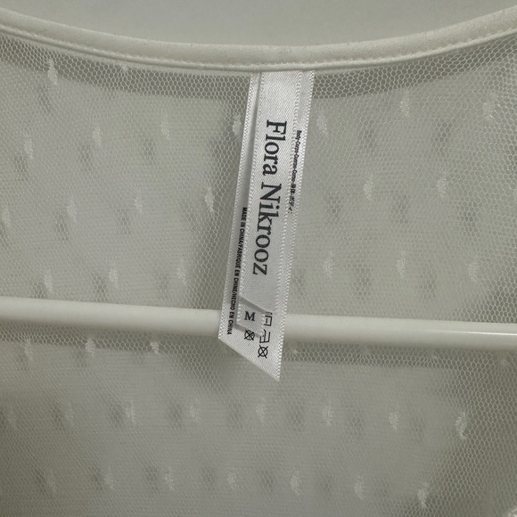 Flora Nikrooz Sheer Sleeve White Robe - Picture 2 of 6